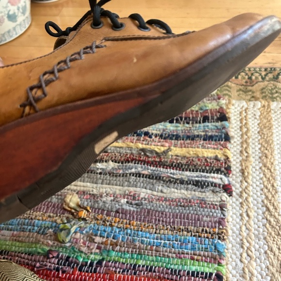 Vintage 70s Tan Leather Women's Flats - Picture 13 of 16